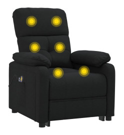 Fauteuil électrique de massage Noir Tissu