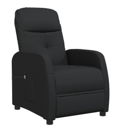 Fauteuil inclinable électrique Noir Tissu