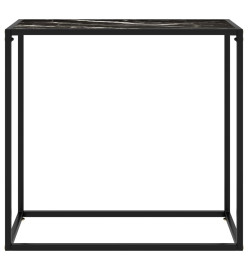 Table console Noir 80x35x75 cm Verre trempé