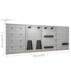 Établi avec 4 panneaux muraux et 2 armoires