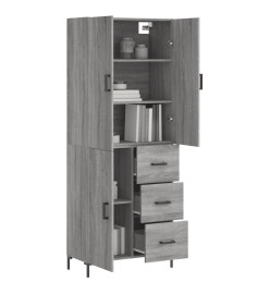 Buffet haut Sonoma gris 69,5x34x180 cm Bois d'ingénierie