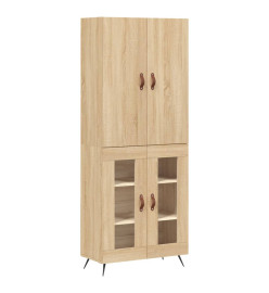 Buffet haut Chêne sonoma 69,5x34x180 cm Bois d'ingénierie