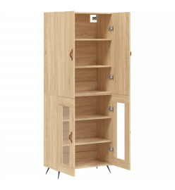 Buffet haut Chêne sonoma 69,5x34x180 cm Bois d'ingénierie