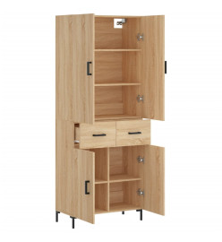 Buffet haut Chêne sonoma 69,5x34x180 cm Bois d'ingénierie