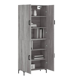 Buffet haut Sonoma gris 69,5x34x180 cm Bois d'ingénierie