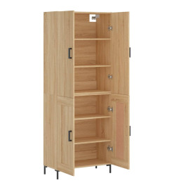 Buffet haut Chêne sonoma 69,5x34x180 cm Bois d'ingénierie