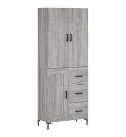 Buffet haut Sonoma gris 69,5x34x180 cm Bois d'ingénierie