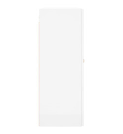 Armoire murale blanc brillant 69,5x34x90 cm