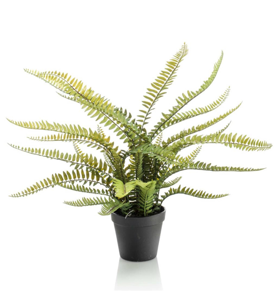 Emerald Fougère artificielle Boston 55 cm en pot en plastique