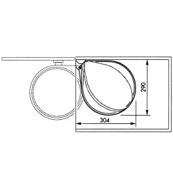 Hailo Poubelle de placard Compact-Box Taille M 15 L Blanc 3555-001