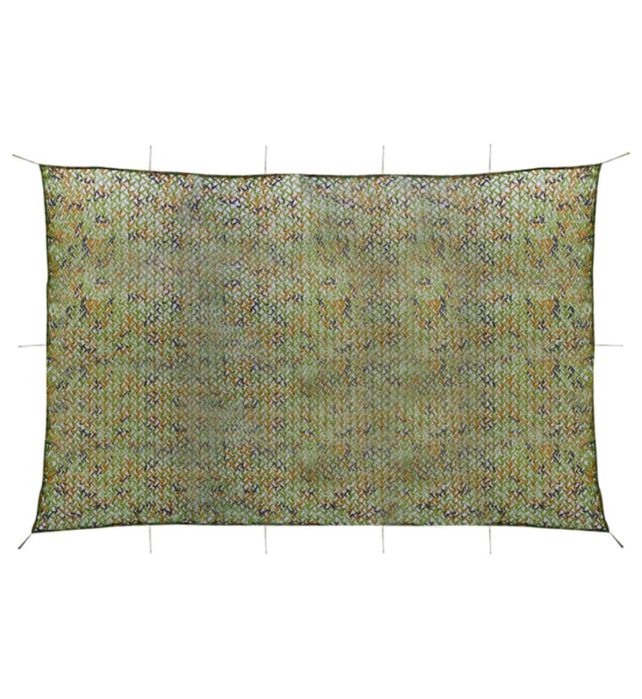 Filet de camouflage avec sac de rangement 5x7 m Vert