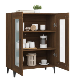 Buffet chêne marron 69,5x34x90 cm bois d'ingénierie