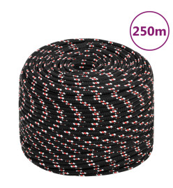 Corde de bateau Noir 8 mm 250 m Polypropylène