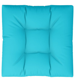 Coussin de palette turquoise 80x80x12 cm tissu