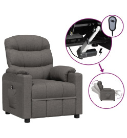 Fauteuil inclinable électrique Gris foncé Tissu