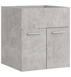 Armoire d'évier avec lavabo intégré Gris béton Aggloméré