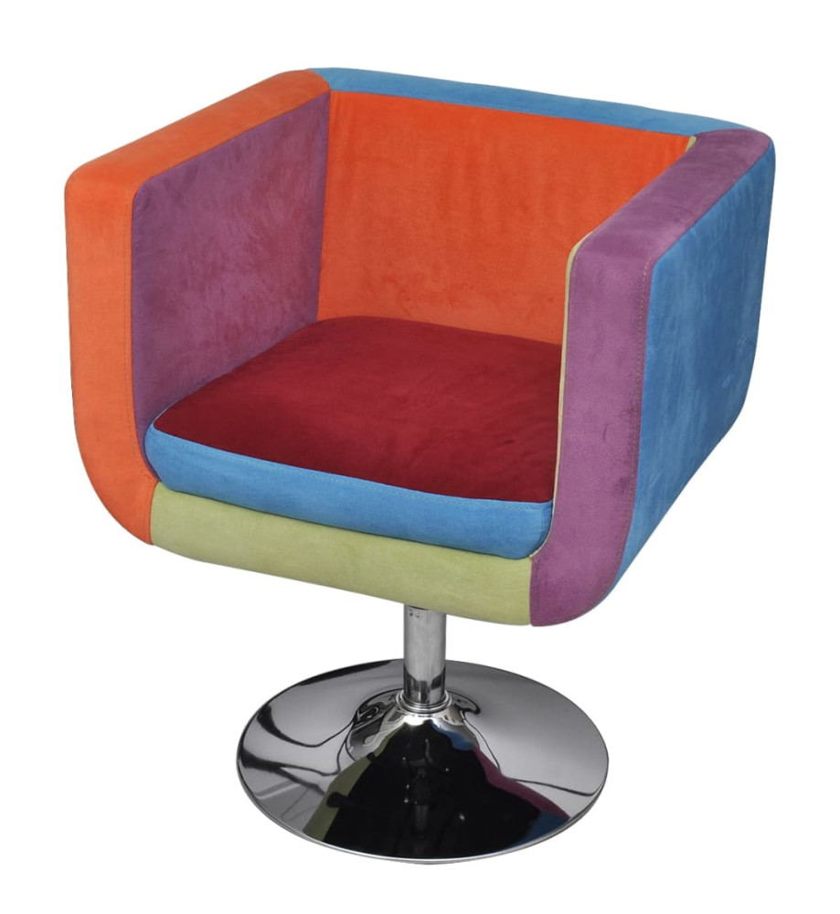 Fauteuil avec design de patchwork Cube Tissu