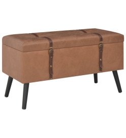 Tabourets de rangement 3 pcs Marron Similicuir