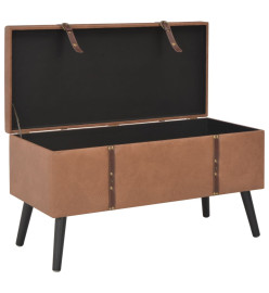 Tabourets de rangement 3 pcs Marron Similicuir