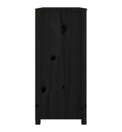 Armoire latérale Noir 100x40x90 cm Bois de pin massif