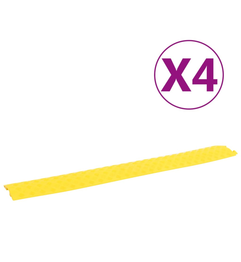 Rampes de protection de câble 4 pcs 98,5 cm Jaune