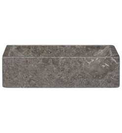 Lavabo 45x30x12 cm marbre gris brillant