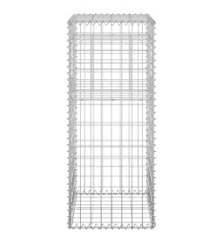 Poteau à panier de gabion 40x40x100 cm Fer