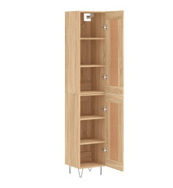 Buffet haut Chêne sonoma 34,5x34x180 cm Bois d'ingénierie