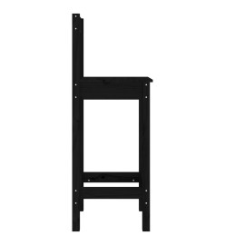 Chaises de bar lot de 2 noir 40x41,5x112 cm bois de pin solide