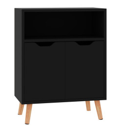 Buffet Noir brillant 60x30x72 cm Aggloméré