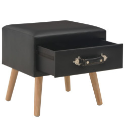 Tables de chevet 2 pcs Noir 40x35x40 cm Similicuir