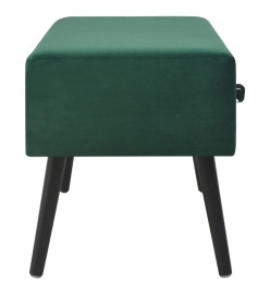 Banc avec tiroirs 80 cm Vert Velours