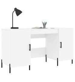 Bureau blanc 140x50x75 cm bois d'ingénierie