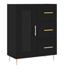 Buffet haut Noir 69,5x34x180 cm Bois d'ingénierie