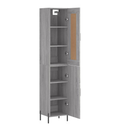 Buffet haut Sonoma gris 34,5x34x180 cm Bois d'ingénierie