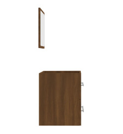 Armoire de salle de bain avec miroir Chêne marron 41x38,5x48 cm