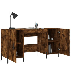 Bureau chêne fumé 140x50x75 cm bois d'ingénierie