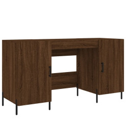 Bureau chêne marron 140x50x75 cm bois d'ingénierie