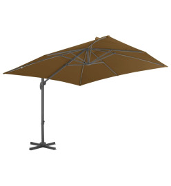 Parasol avec base portable Taupe