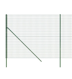 Clôture en treillis métallique vert 1,8x25 m acier galvanisé