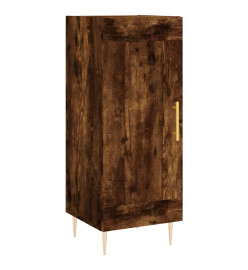 Buffet haut Chêne fumé 34,5x34x180 cm Bois d'ingénierie