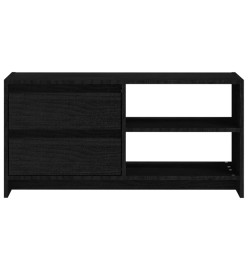 Meuble TV Noir 80x31x39 cm Bois de pin massif