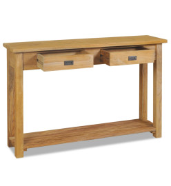 Table console teck massif 120x30x80 cm