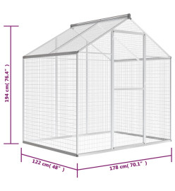 Volière d'extérieur Aluminium 178 x 122 x 194 cm