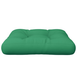 Coussin de palette vert 60x60x12 cm tissu