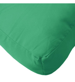 Coussin de palette vert 60x60x12 cm tissu