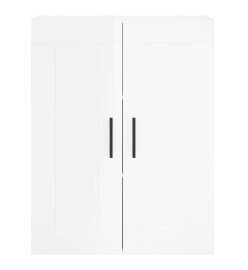 Armoire murale blanc brillant 69,5x34x90 cm bois d'ingénierie