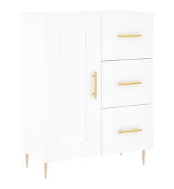 Buffet haut Blanc 69,5x34x180 cm Bois d'ingénierie