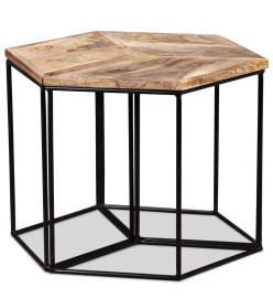 Table basse Bois de manguier massif 56x48x40 cm