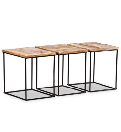 Table basse Bois de manguier massif 56x48x40 cm